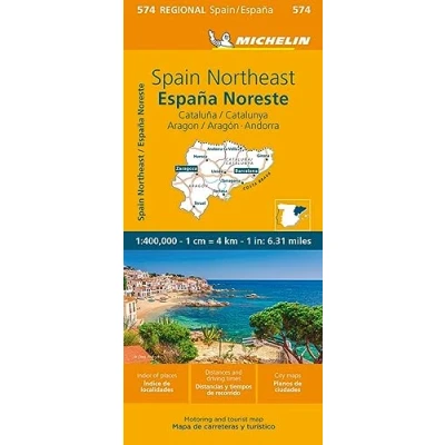Abbildung von Michelin Katalonien, Aragon, Andorra: Straßen und Tourismuskarte 1:400.000 (MICHELIN Regionalkarten)