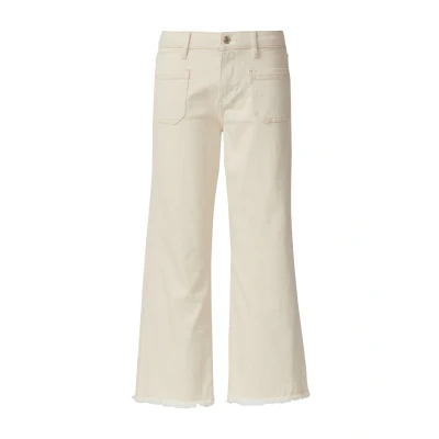 Abbildung von s.Oliver Cropped SLIM FIT MID RISE Flared Fransensaum Jeans Bootcut, Damen, Größe: 46, Beige