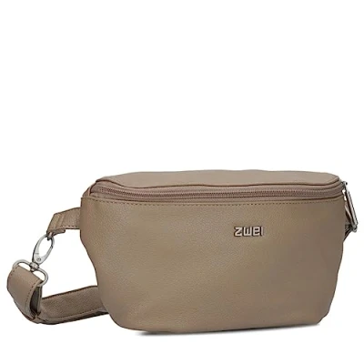 Abbildung von Zwei Damen Hip Bag Mademoiselle.M MH4 Bauchtasche 25 cm 1 Liter aus hochwertigem Kunstleder, Crossbody wasserabweisend, 3 in Bequeme Brusttasche, Gürteltasche &amp; Hüfttasche (Hazel)