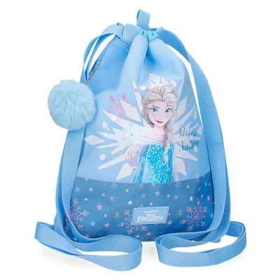 Abbildung von Disney Joumma Bags Eiskönigin Magic Kinderrucksack, blau, aus Polyester, verstellbare Träger für bequemes Tragen, verschiedene Fächer, mit blauem Bommel, Rucksack