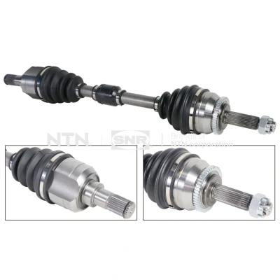 Abbildung von SNR DK84.008 Antriebswelle Vorderachse links 646mm mit Gummilager HYUNDAI: i20 I Hatchback