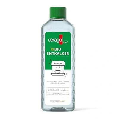 Abbildung von ceragol ultra Bio Entkalker, 500 ml natürlicher Kalkentferner für alle Kaffeevollautomaten und Siebträgermaschinen, Konzentrat 5 Anwendungen