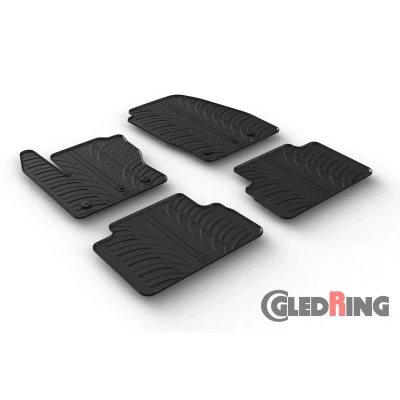 Abbildung von Gledring 0554 Fußmattensatz Gummi vorne und hinten 4 schwarz 750mm 550mm FORD: C Max 2