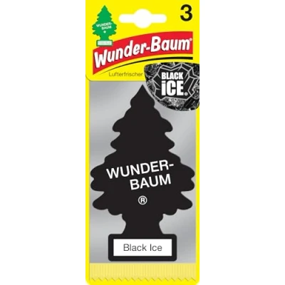Abbildung von WUNDER BAUM Auto Lufterfrischer I Anhänger für langanhaltenden Duft im oder zu Hause Black Ice, 3 Stück