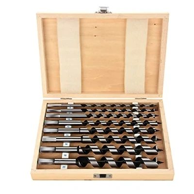 Abbildung von Cocoarm Holzbohrersatz Lang Balkenbohrer 8 tlg 6 20mm Schlangenbohrer Holzbohrer Holzschlangenbohrer Set Spiralbohrer Holz Bohrsatz Holzbearbeitungswerkzeug für Bohrmaschine 230 mm Länge