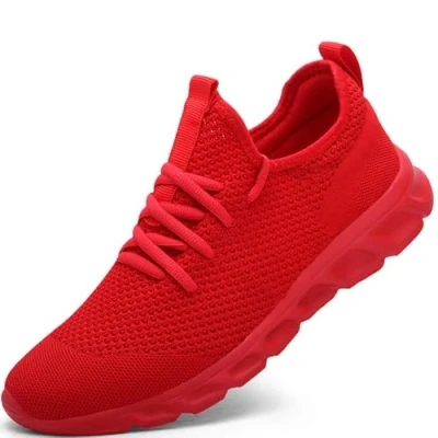 Abbildung von Damyuan Herren Laufschuhe Turnschuhe Sportschuhe Running Sneaker Freizeit Straßenlaufschuhe Fashion Leichtgewichts Atmungsaktiv Walkingschuhe Outdoor Fitness Jogging Sportsschuhe Rot 41 EU