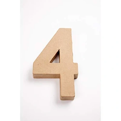Abbildung von Zahl, groß, H: 20,5 cm, 4, 1 Stck.
