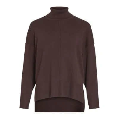 Abbildung von VILA Viostria Rollnecknoos Strickpullover, Damen, Größe: Small, Coffee bean