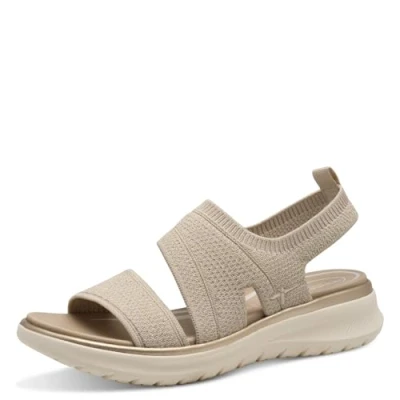 Abbildung von Tamaris Keilsandalette, Damen, Größe: 39, Beige gold Schuhe