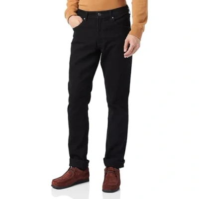 Abbildung von Wrangler Herren Authentic Regular_w10gm7107 Jeans, Schwarz (Black Rinse), 34W / 30L EU