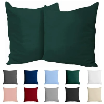 Abbildung von Dreamzie Kissenbezug 60x60 Baumwolle Renforcé (2er Set) Grün Dicht gewebt mit 57 Fäden/cm² Kissenhülle cm Oeko Tex Zertifiziert