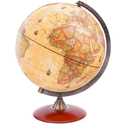 Abbildung von Exerz 30cm Antiker Globus Mit Holzfuß Englische Karte Für Kinder Büro Deko Schülerglobus Morden Map Farbe Durchmesser