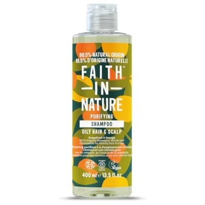 Abbildung von Faith In Nature Natürliches Grapefruit Orangen Shampoo, Belebend, Vegan und Frei von Tierversuchen, Ohne SLS Oder Parabene, Für Normales bis Fettiges Haar, 400ml