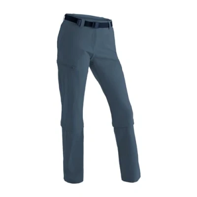 Abbildung von Maier Sports Arolla, Damen Wanderhose, Wasserabweisende Outdoorhose für Trekking und Hiking, Praktische Zipp off Funktion, PFC frei, mSTRETCH pro 4 &amp; Dryprotec, Blau, 42 (W33/L32)
