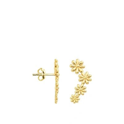 Abbildung von SOFIA MILANI Damen Ohrringe 925 Silber vergoldet/golden Blumen Ohrstecker E2589