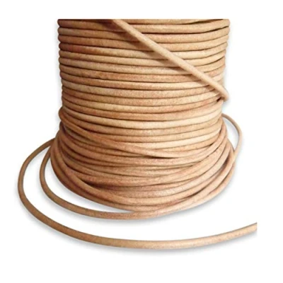 Abbildung von AURORIS 10m Rolle Lederband rund Ø 1,5mm natur (ungefärbt)
