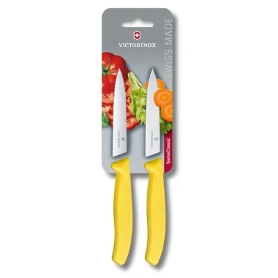 Abbildung von Victorinox, Swiss Classic, Profi Gemüsemesser Set, Extra Scharfe Klinge, Rostfreier Stahl, Robuster Kunststoffgriff, Made