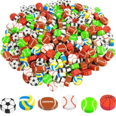 Abbildung von 300 Stück Kinder Radiergummis Lustige Mini Radiergummi Radierer Neuheit für Party Favors,Mini Bleistift Set Hausaufgaben und Klasse Belohnungen Geschenke(Sport)