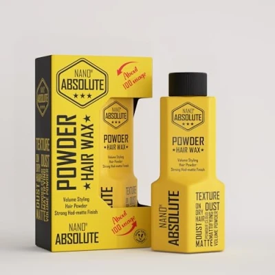 Abbildung von Nano absolute Powder Hair Wax 20g Styling Haartexturpuder Puder mit Flexiblem Halt und natürlichem Matt look Volumenpuderwachs Matteffekt für Damen Herren