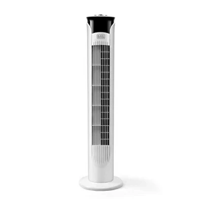 Abbildung von Black+Decker BXEFT47E Turmventilator, 45, Kunststoff, Ohne Fernbedienung, 81 cm, weiß