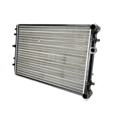 Abbildung von THERMOTEC D7W043TT Kühler, Motorkühlung Aluminium, Kunststoff 415 635 34 Schaltgetriebe Kühlrippen mechanisch gefügt VOLKSWAGEN: Polo IV Hatchback
