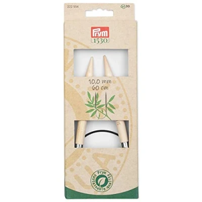 Abbildung von Prym 222554 Rundstricknadel 1530, Bambus, 60cm, 10,0mm, Holzfarben