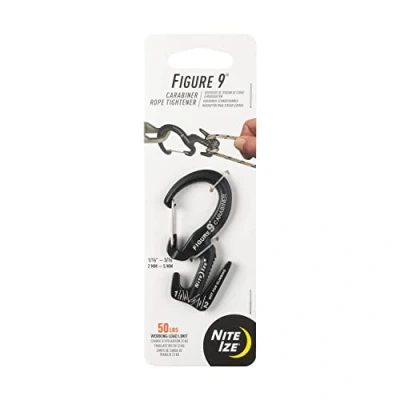 Abbildung von Nite Ize Karabiner Figure9 Carabiner Knotenhilfe, schwarz, s