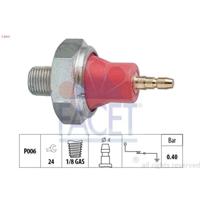 Abbildung von FACET 7.0015 Öldruckschalter 1/8 GAS Made in Italy OE Equivalent OPEL: Corsa C Hatchback, Astra H Meriva A