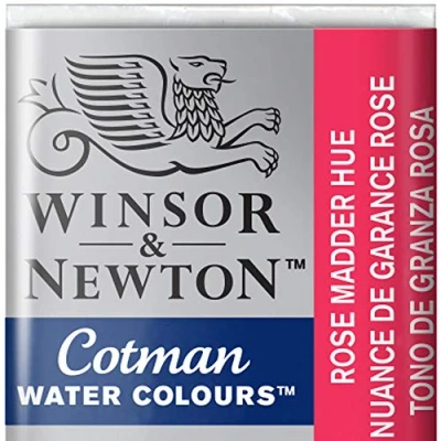 Abbildung von Winsor &amp; Newton 0301580 Cotman Aquarellfarbe mit guter Transparenz, hervorragender Tönungsstärke und guten Maleigenschaften, Wasserfarbe im 1/2 Napf Krapprosa