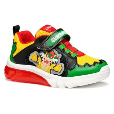 Abbildung von Geox Light UP Nintendo Super Mario Ciberdron BOY Sneaker low für Kinder, Größe: 28, Green/red Schuhe