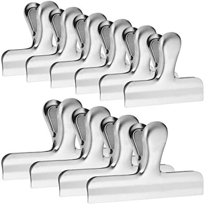 Abbildung von YuCool 10 teiliges Set Verschlussklammern,Datei Geld Binder Clips Klammern, robust Papier Siegel Grip für Lebensmittelbeutel, Fotos zu Hause Küche und Büro