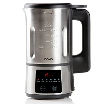 Abbildung von DOMO DO727BL Suppenkocher &#039;My Soup Express&#039; 1,2 L 6 Programme, Silber