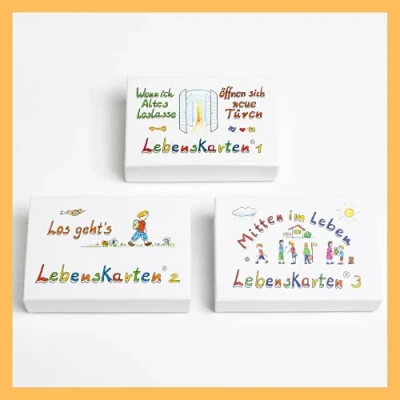 Abbildung von Lebenskarten Serien 1,2 und 3 im Gesamtpaket (216 Karten Visitenkartenformat)