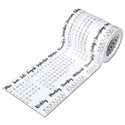 Abbildung von Papierdrachen 5 Washi Tapes für dein Bullet Journal Handlettering Wochentage einfach aufkleben To Do DIY Weekly Schedule Aufgaben Ideal Anfänger und Profis Schwarz 2 Set 7
