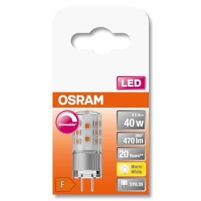 Abbildung von OSRAM Dimmbare LED PIN Lampe mit GY6.35 Sockel, Warmweiss (2700K), 470 Lumen, klares Glas, Multi Pack