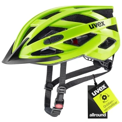 Abbildung von uvex i vo 3D Leichter Fahrradhelm für Damen und Herren individuelle Größenanpassung erweiterbar mit LED Licht neon Yellow 52 57 cm
