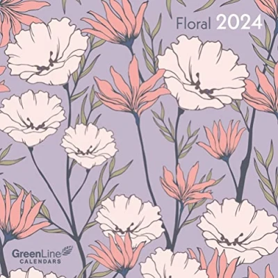 Abbildung von GreenLine Floral 2024 Wand Kalender Broschüren 30x30 30x60 geöffnet Blumen, Klein