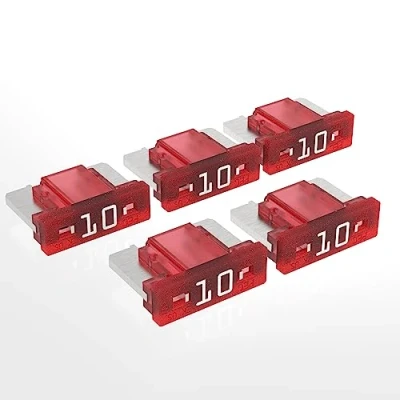 Abbildung von AUPROTEC Mini LP Kfz Sicherungen Flachstecksicherungen 2A 30A Auswahl: 10A Ampere rot, 5 Stück