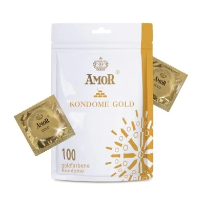 Abbildung von AMOR Premium Kondome Gold, Ø 53 mm Farbe 100 Stück