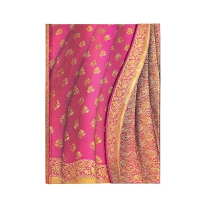 Abbildung von Paperblanks Varanasi Seiden Gulabi, Notizbuch Midi Liniert