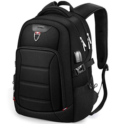 Abbildung von HOMIEE Laptop Rucksack Herren 17 Zoll, Laptoprucksack Backpack Men Business Groß Arbeitsrucksack mit Laptopfach Schwarz für Arbeit Männer Teenager Uni