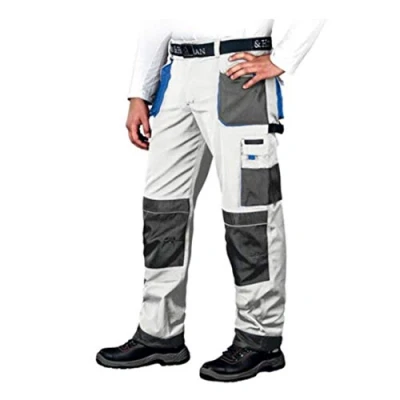 Abbildung von Leber&amp;Hollman LH FMN T_WSN52 Formen Schutzhose, Weiß Grau Blau, 52 Größe