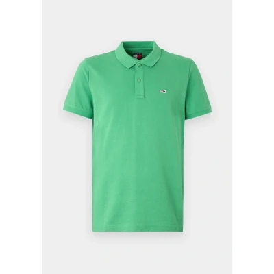 Abbildung von Tommy Jeans SLIM Placket Poloshirt, Herren, Größe: 54, Coastal green
