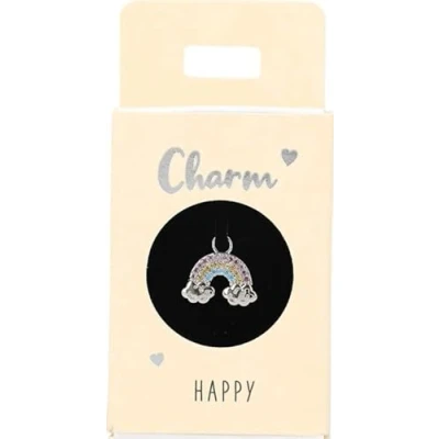 Abbildung von Depesche 11834 055 Charm Regenbogen, versilberter Anhänger für Halsketten, Armband und Ohrringe, ideal als kleines Geschenk