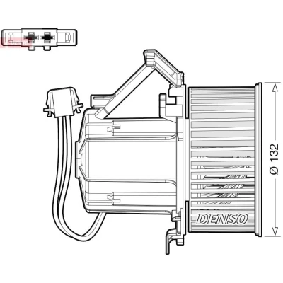 Abbildung von DENSO DEA02009 Innenraumgebläse für Linkslenker AUDI: Q5, A4 B8 Avant, Saloon
