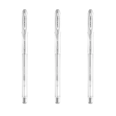 Abbildung von Uni Ball Signo Angelic UM 120AC Gel Tintenstift, 0,7 mm, Weiß, 3 Stifte pro Packung