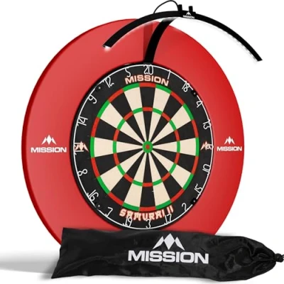 Abbildung von Mission Darts TOR100 Torus 100 Led Dartboard Licht, faltbares, tragbares Reise Beleuchtungssystem, sandgestrahlt, schwarz