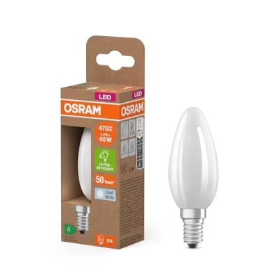 Abbildung von OSRAM LED Leuchtmittel Kerze matt E14 2,2W 4000K 470lm