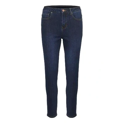 Abbildung von Kaffe Kasinem HW 7/8 Jeans Slim Fit, Damen, Größe: 40, Dark blue denim