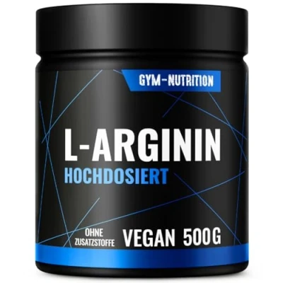 Abbildung von Premium L Arginin HCL Hochdosiert Optimale Löslichkeit Reines Pulver ohne Zusätze Vegan Laborgeprüft Arginine Aminosäure Abgefüllt in Deutschland